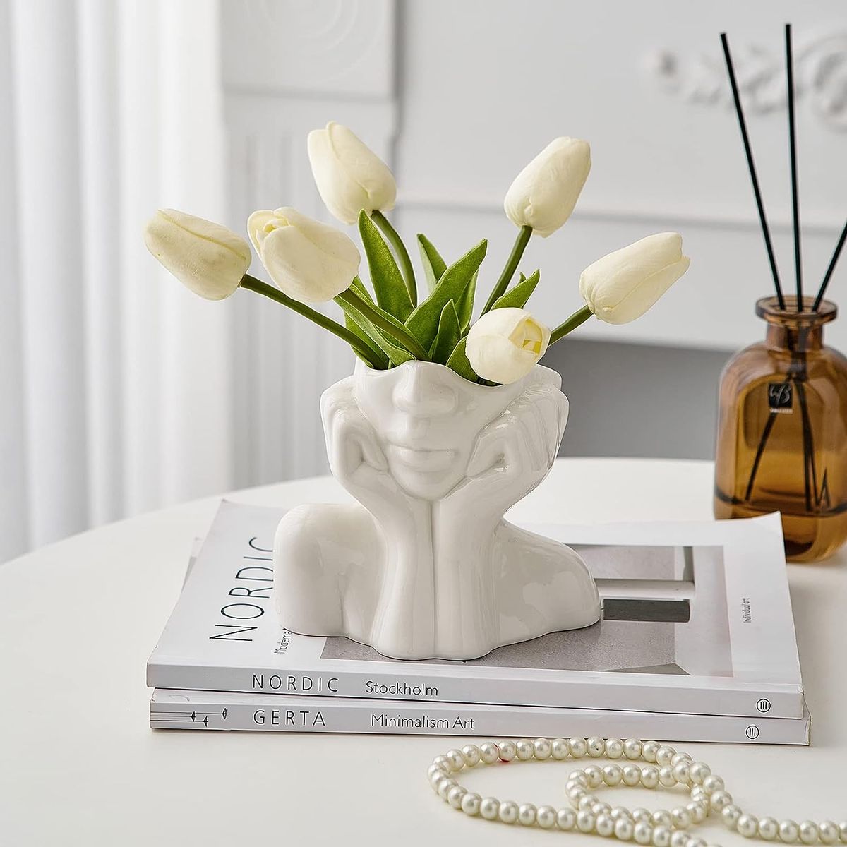 Murae® Nordic Face Vase Sculptures