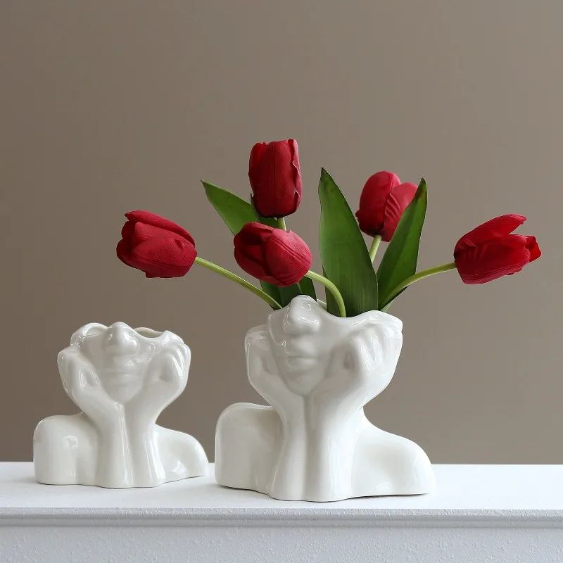 Murae® Nordic Face Vase Sculptures