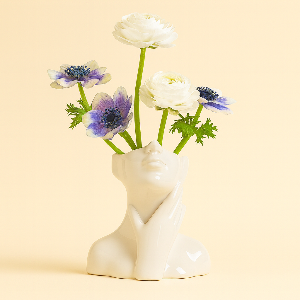 Murae® Nordic Face Vase Sculptures